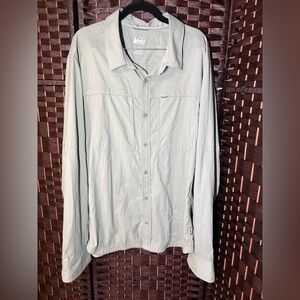 REI Co-op Men’s Large Long Sleeve Hiking Shirt Button Up Vented Outdoor